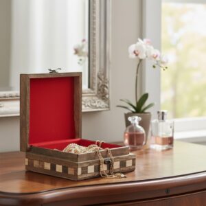 Antique Style Hand Made Wooden Jewelry Box | Shaakhzan