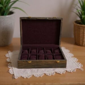 Premium Wooden 10-Slot Watch Box – Handmade Kekar Wood Storage Organizer