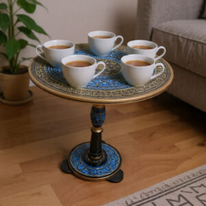 Handcrafted Kekar Wood Coffee Table with Nakashi Art – Premium Decorative Furniture